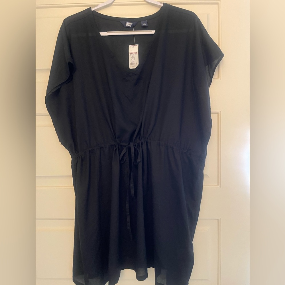 LANDS END NEW w/tags--swimwear/swim beach cover up dress size L